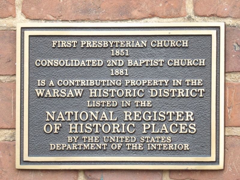First Presbyterian Church / Consolidated 2nd Baptist Church Marker. Click for full size. First Presbyterian Church / Consolidated 2nd Baptist Church Marker image. Click for full size.