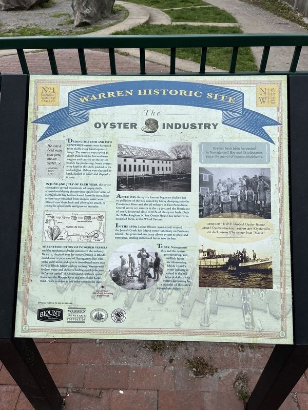 The Oyster Industry Marker. Click for full size. The Oyster Industry Marker image. Click for full size.