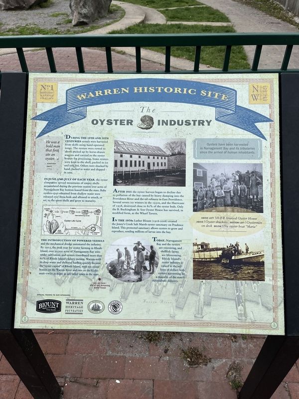 The Oyster Industry Marker image. Click for full size.