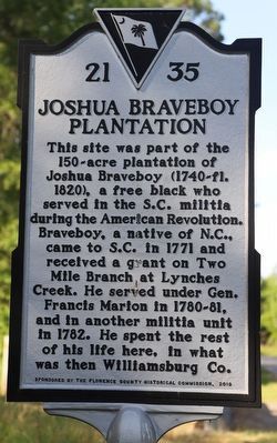 Joshua Braveboy Plantation Marker. Click for full size. Joshua Braveboy Plantation Marker image. Click for full size.