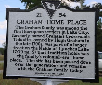 Graham Home Place Marker, Side One image. Click for full size.