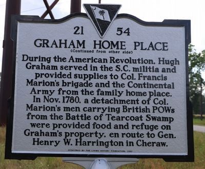 Graham Home Place Marker, Side Two image. Click for full size.