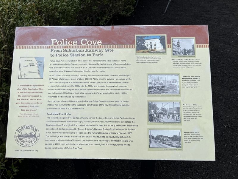 Police Cove Marker image. Click for full size.