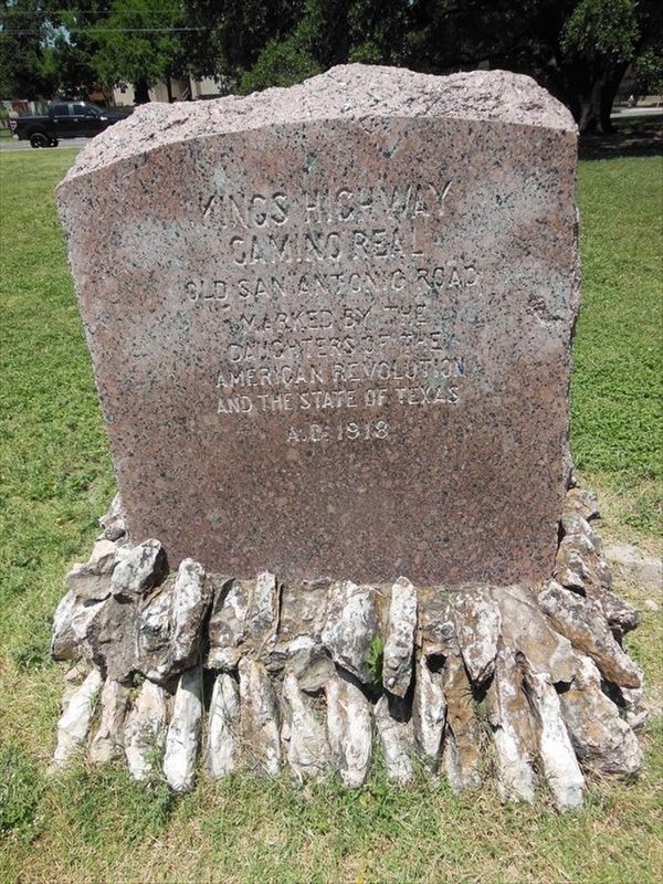 Kings Highway Camino Real Old San Antonio Road Marker. Click for full size. Kings Highway Camino Real Old San Antonio Road Marker image. Click for full size.