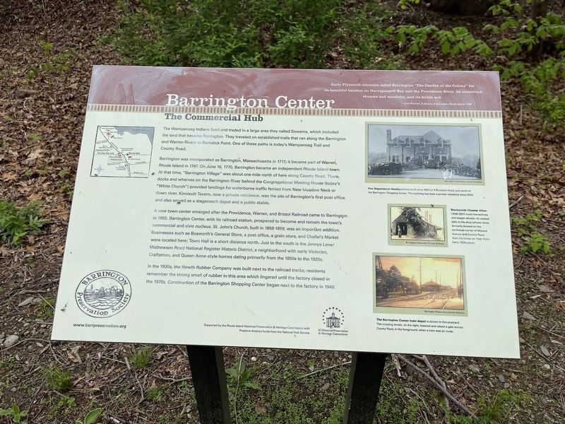 Barrington Center Marker image. Click for full size.