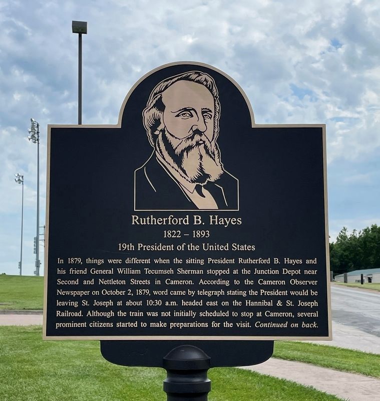 Rutherford B. Hayes side of the marker image. Click for full size.