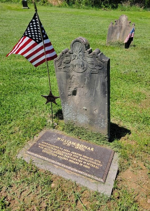Grave of Revolutionary War Soldier<br>William Bonar image. Click for full size.