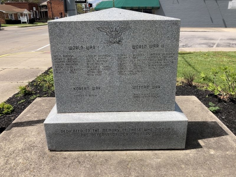 Gallatin County War Memorial Marker. Click for full size. Gallatin County War Memorial Marker image. Click for full size.