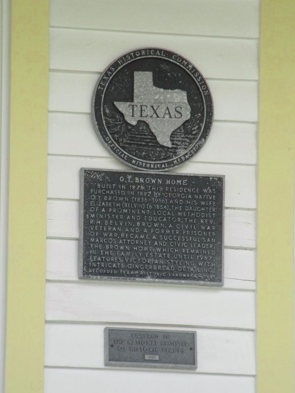 O.T. Brown Home Marker image. Click for full size.