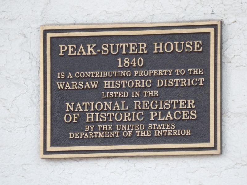 Peak-Suter House Marker image. Click for full size.