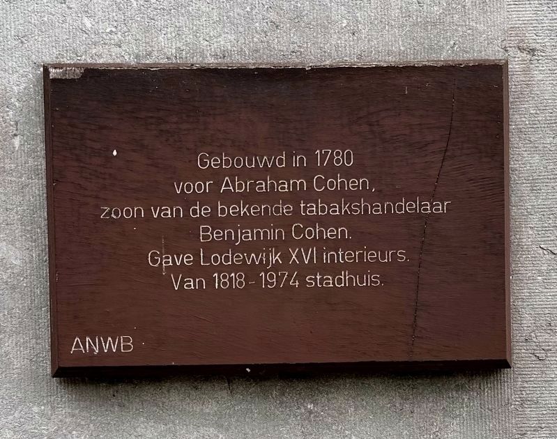 Voormalige Stadhuis / Former City Hall Marker image. Click for full size.