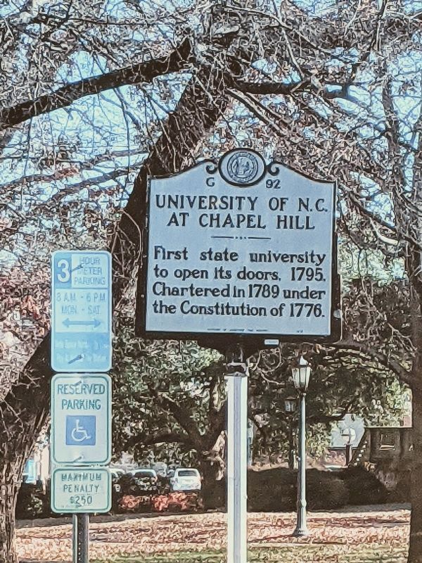 University of N.C. at Chapel Hill Marker. Click for full size. University of N.C. at Chapel Hill Marker image. Click for full size.
