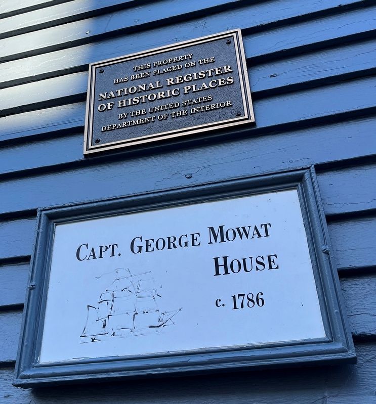Capt. George Mowat House Marker image. Click for full size.