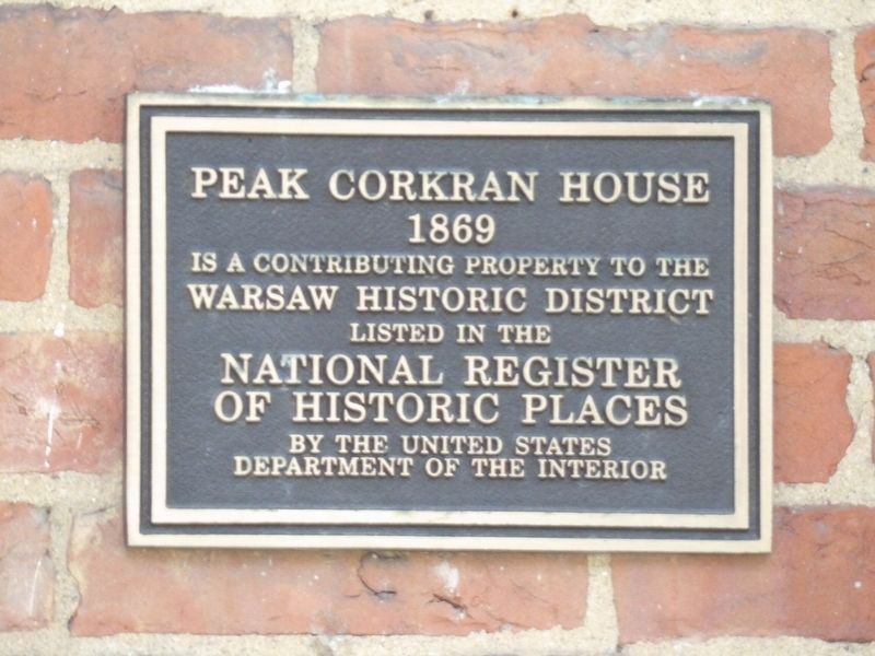 Peak Corkran House Marker image. Click for full size.