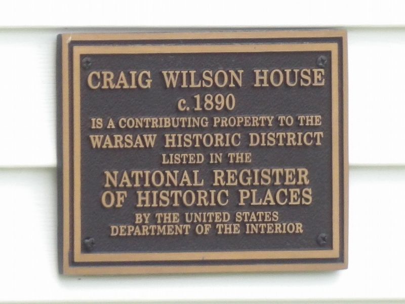 Craig Wilson House Marker. Click for full size. Craig Wilson House Marker image. Click for full size.