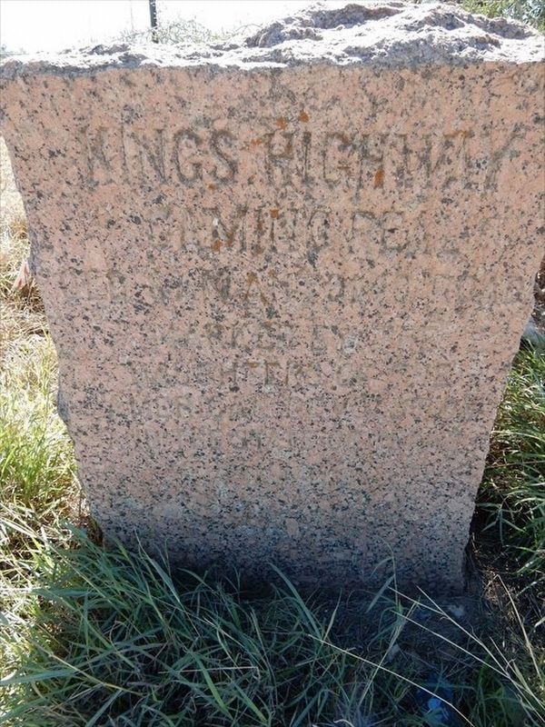 Kings Highway Camino Real — Old San Antonio Road Marker. Click for full size. Kings Highway Camino Real — Old San Antonio Road Marker image. Click for full size.