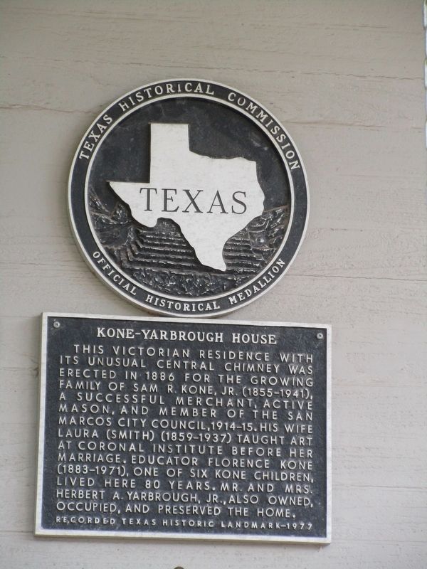 Kone-Yarbrough House Marker image. Click for full size.