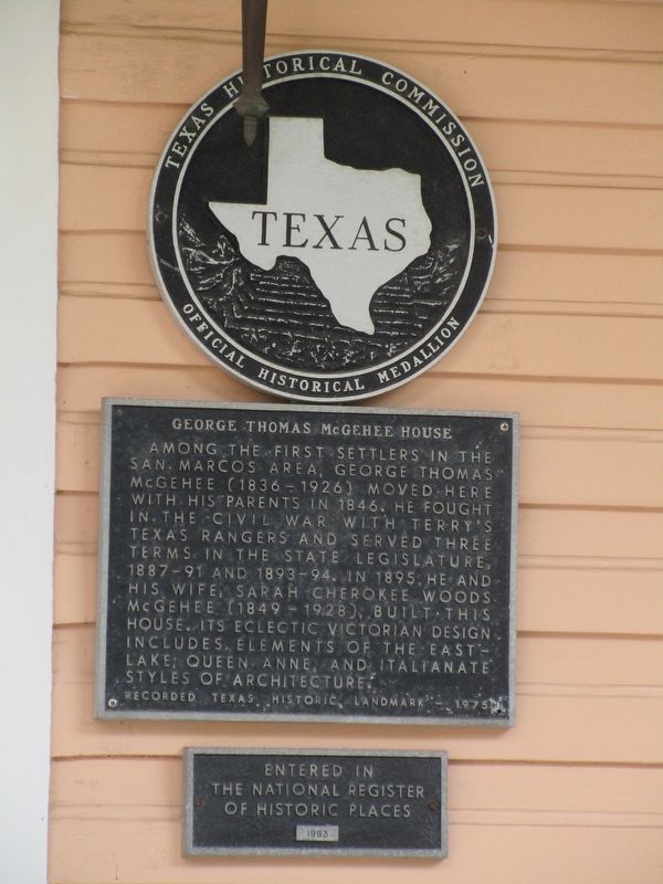 George Thomas McGehee House Marker image. Click for full size.