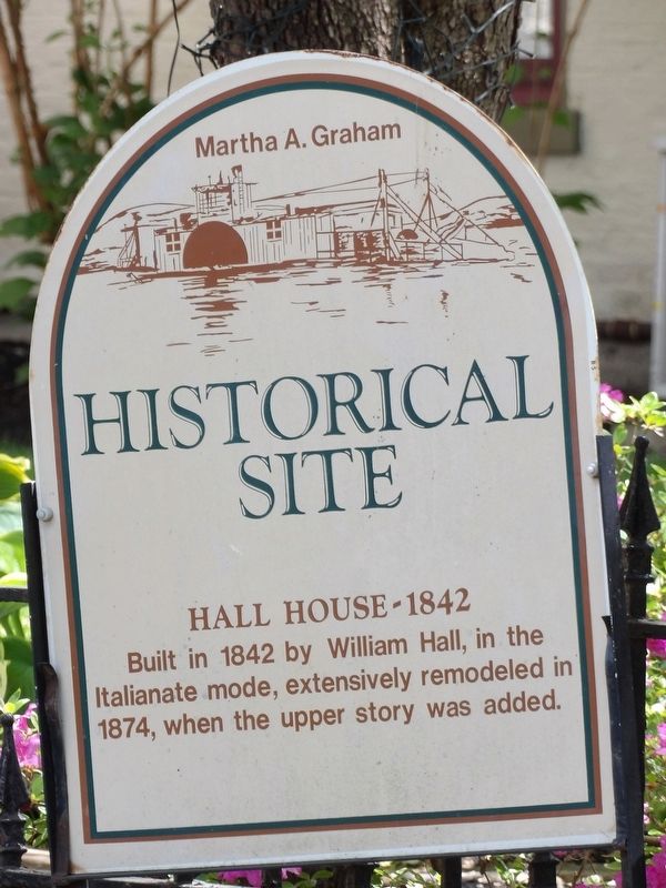 Hall House - 1842 Marker. Click for full size. Hall House - 1842 Marker image. Click for full size.