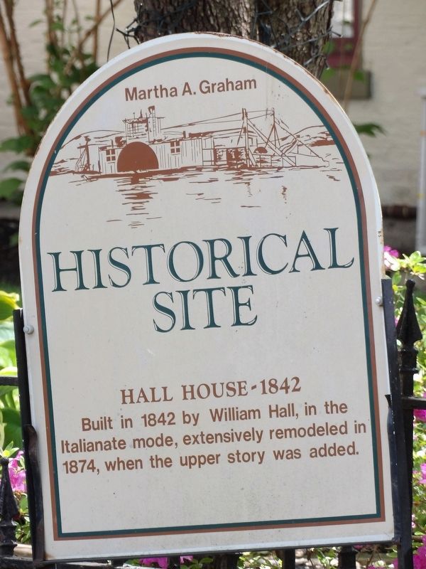 Hall House - 1842 Marker image. Click for full size.