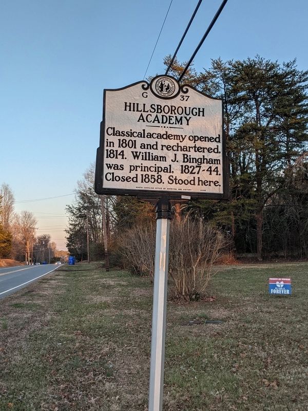 Hillsborough Academy Marker image. Click for full size.