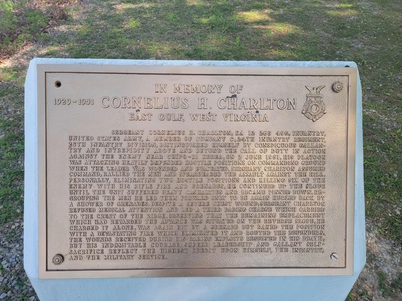 Cornelius H. Charlton Memorial Marker image. Click for full size.