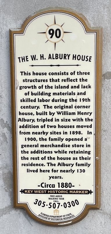 The W.H. Albury House Marker image. Click for full size.