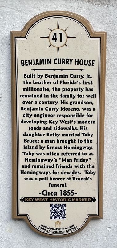Benjamin Curry House Marker image. Click for full size.