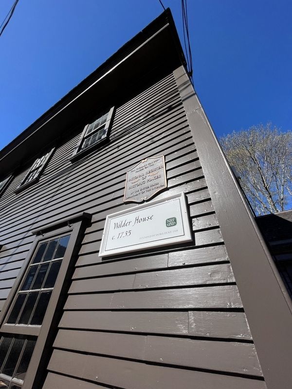 Wilder House Marker. Click for full size. Wilder House Marker image. Click for full size.