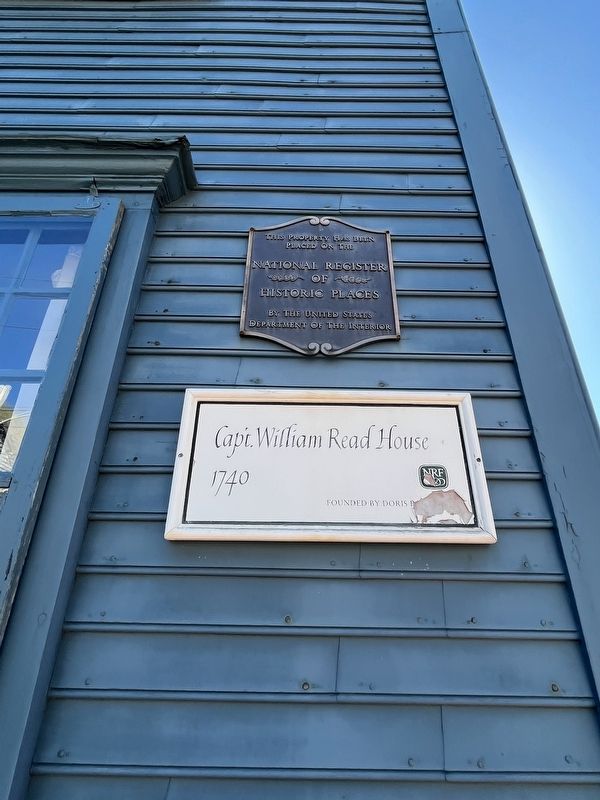 Cap't. William Read House Marker. Click for full size. Cap't. William Read House Marker image. Click for full size.
