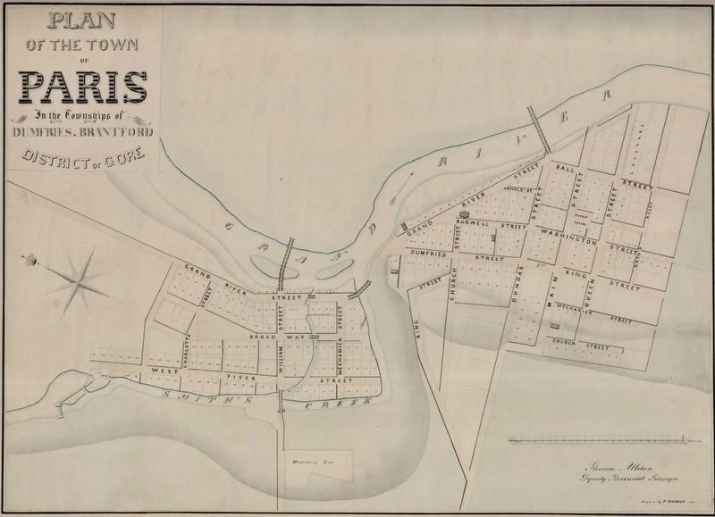 Plan of the Town of Paris, 1847 image. Click for full size.