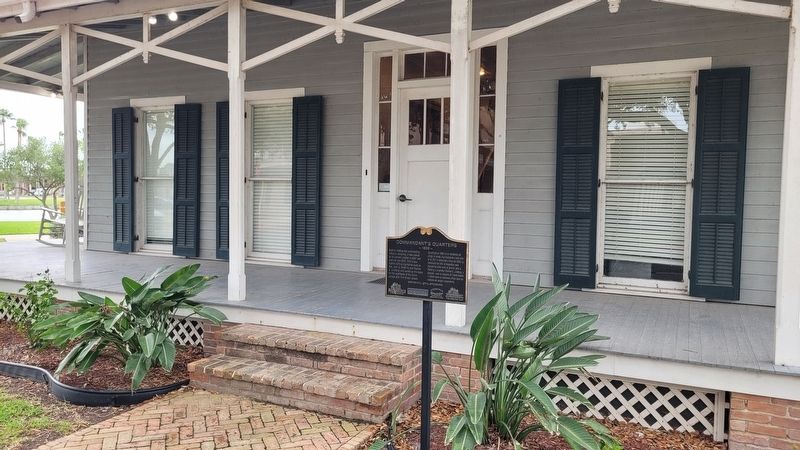 The front porch of the Commandant's Quarters and Marker image. Click for full size.