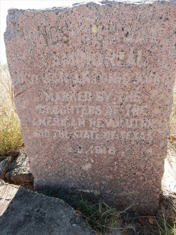 Kings Highway Camino Real — Old San Antonio Road Marker. Click for full size. Kings Highway Camino Real — Old San Antonio Road Marker image. Click for full size.