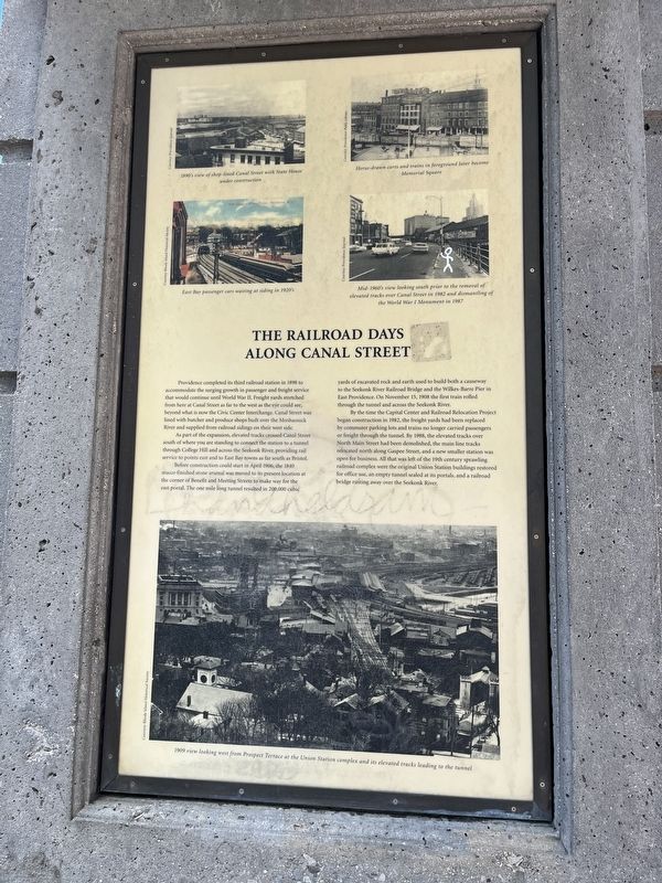 The Railroad Days Along Canal Street Marker image. Click for full size.