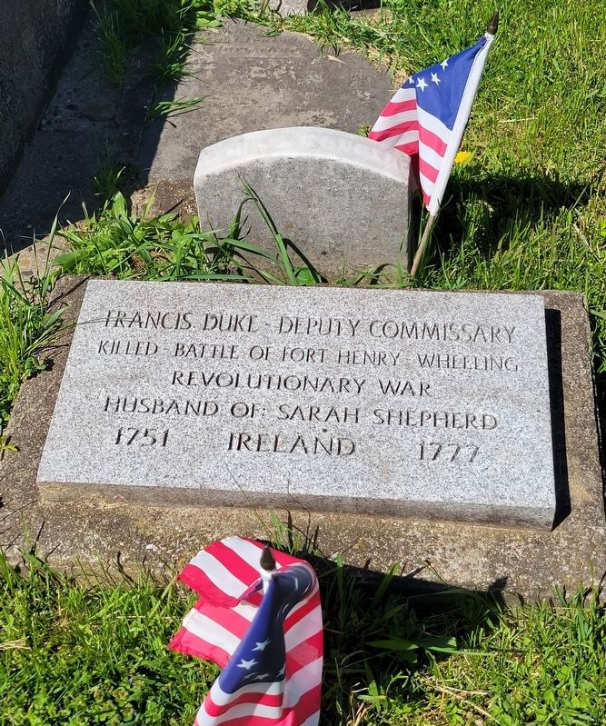Grave of Revolutionary War Soldier<br>Francis Duke. Click for full size. Grave of Revolutionary War Soldier<br>Francis Duke image. Click for full size.