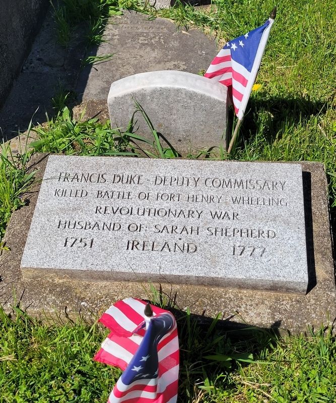 Grave of Revolutionary War Soldier<br>Francis Duke image. Click for full size.