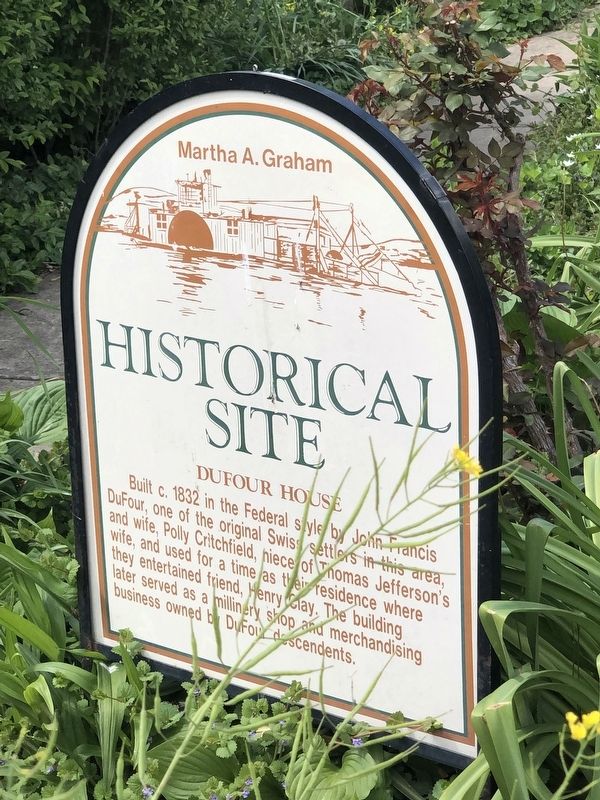 Dufour House Marker. Click for full size. Dufour House Marker image. Click for full size.