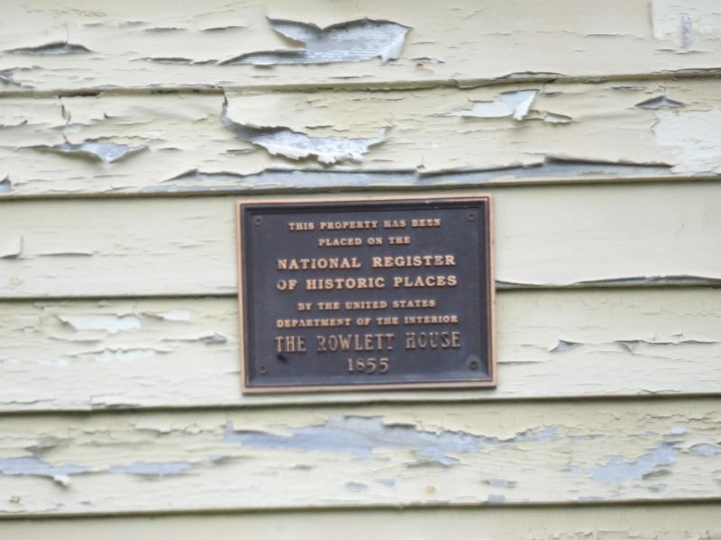 The Rowlett House Marker. Click for full size. The Rowlett House Marker image. Click for full size.