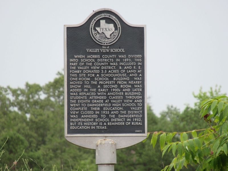 Site of Valley View School Marker. Click for full size. Site of Valley View School Marker image. Click for full size.