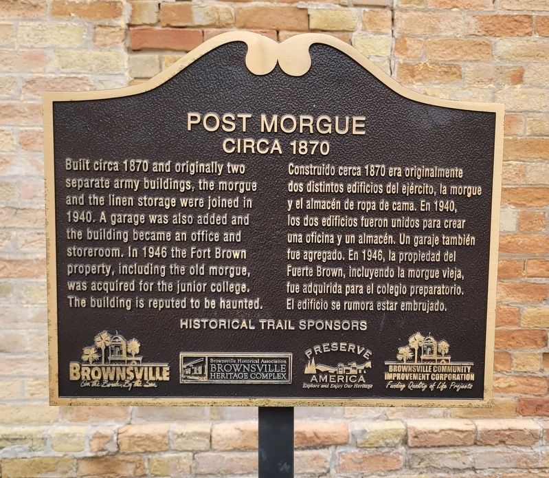 Post Morgue Marker. Click for full size. Post Morgue Marker image. Click for full size.