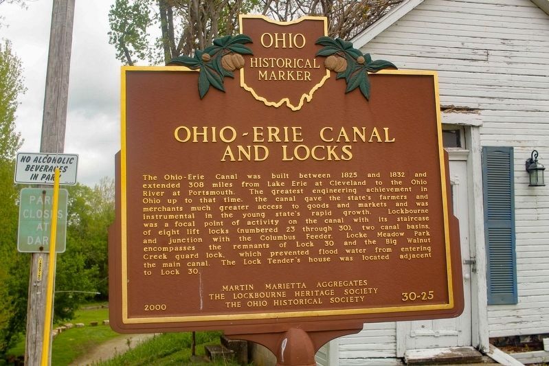 Ohio-Erie Canal and Locks / The Columbus Feeder Canal Marker image. Click for full size.