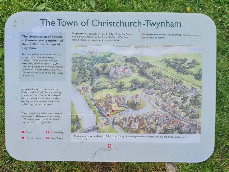 The Town of Christchurch-Twynham Marker image. Click for full size.