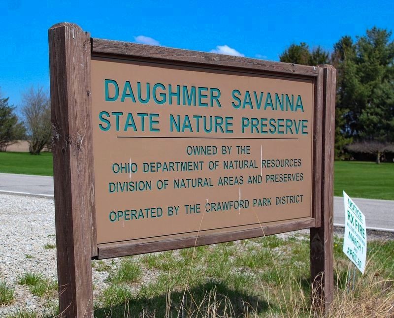 Daughmer Savanna State Nature Preserve Sign image. Click for full size.