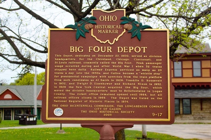 Big Four Depot Marker image. Click for full size.