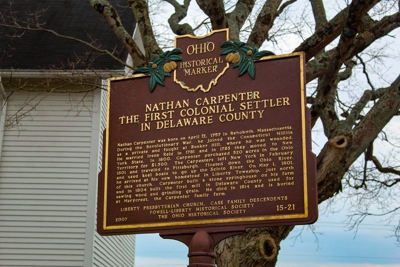 Liberty Presbyterian Church / Nathan Carpenter Marker image. Click for full size.