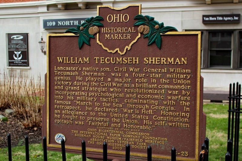 William Tecumseh Sherman Marker image. Click for full size.