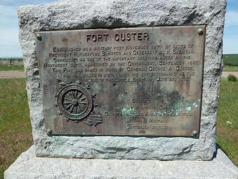 Fort Custer Marker. Click for full size. Fort Custer Marker image. Click for full size.