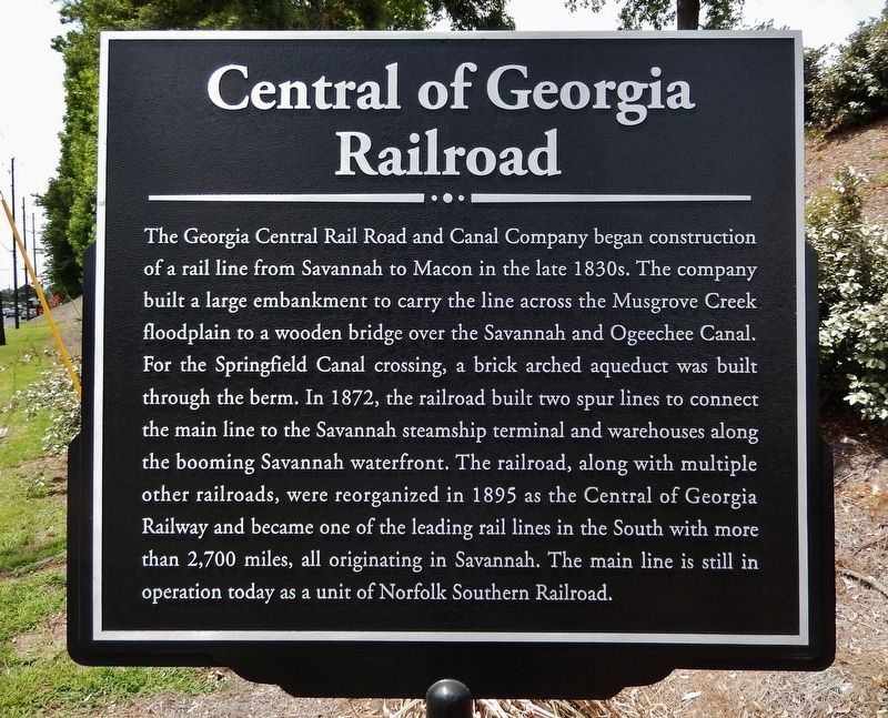 Central of Georgia Railroad Marker image. Click for full size.