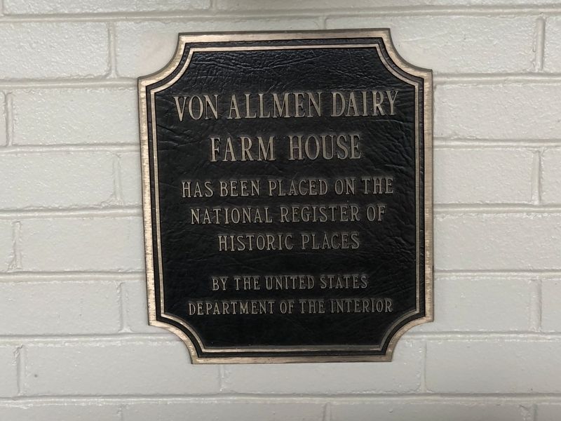 Von Allmen Dairy Farm House Marker image. Click for full size.