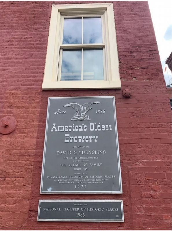 Yuengling -America's Oldest Brewery Marker. Click for full size. Yuengling -America's Oldest Brewery Marker image. Click for full size.